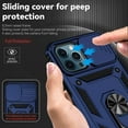 thumbnail image 4 of for iPhone 12 Pro Max Case,with Camera Lens Cover HD Screen Protector,[Military Grade] Ring Car Mount Kickstand Hybrid Hard PC Soft TPU Shockproof Protective Case for iPhone 12 Pro Max-Blue, 4 of 6