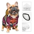 thumbnail image 3 of Fotbe Fox Face Sudadera con Estampado para Perros Pequeños – Suéter con Capucha para Mascotas, Tela Suave de Forro Polar con Bolsillo-XX-Large, 3 of 7