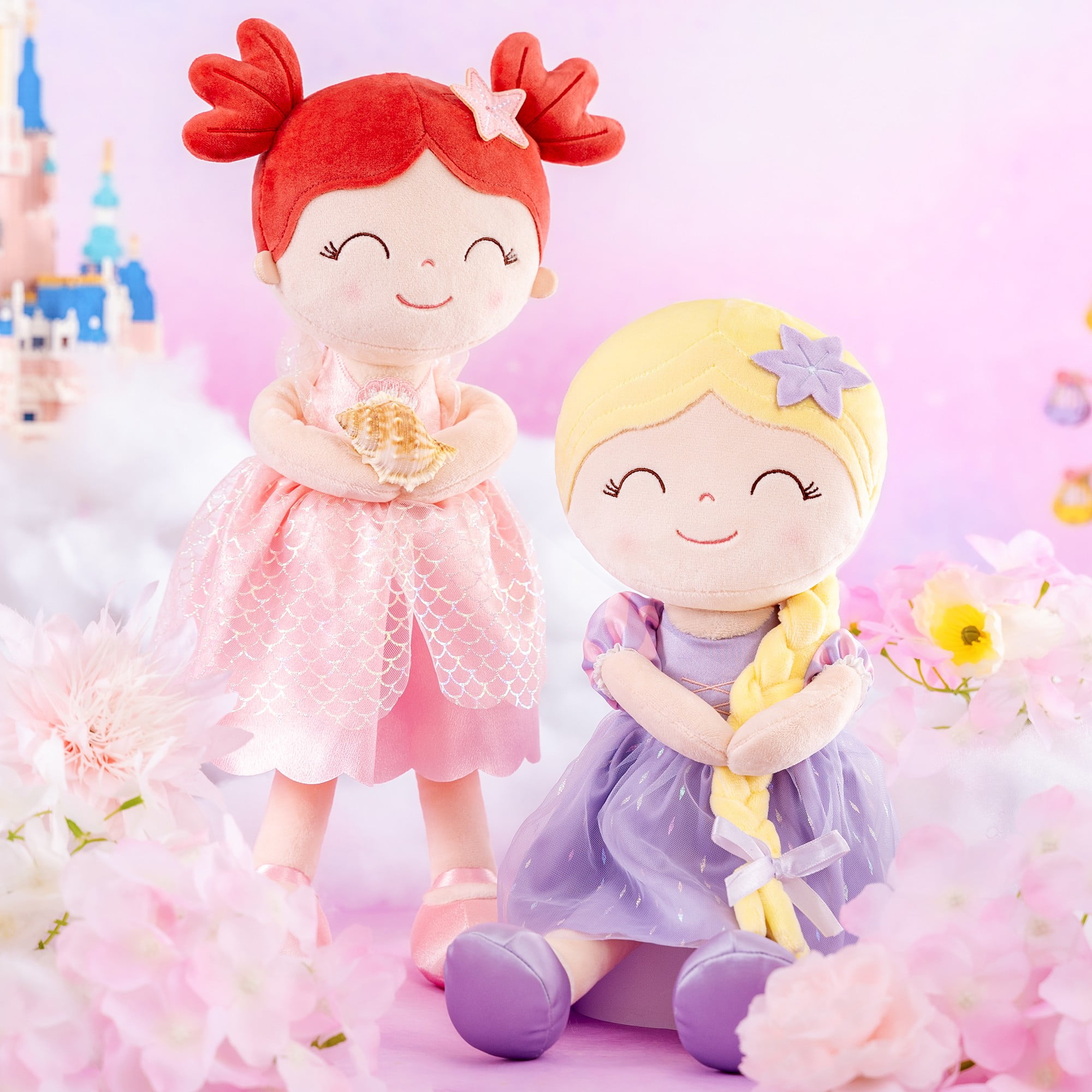 Gloveleya Girl Gifts Plush Baby Doll Princess Dolls Soft Girls Toy Rapun 16 inches