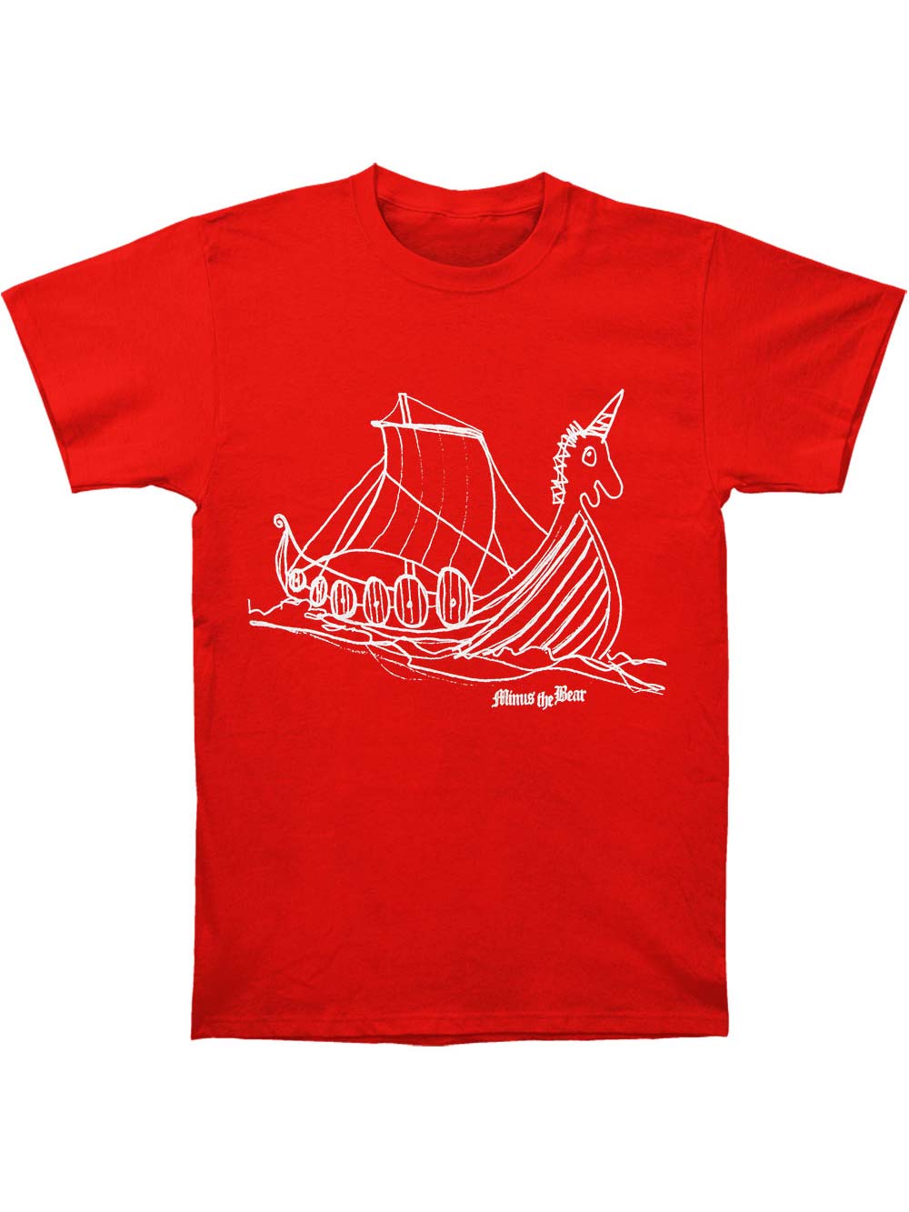 Bear Men's Viking Ship T-shirt Red 