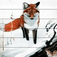 thumbnail image 2 of Marmont Hill "Snow Fox" Painting Print on White Wood, 2 of 7