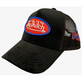 Von Dutch Trucker Hat Black & Yellow Velvet Embroidered Logo  display picture 2