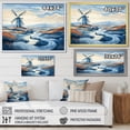 thumbnail image 4 of Designart "Dutch Countryside Wind Turbine Meadows I" Architecture Framed Wall Art Decor - Industrial Blue Wind Turbines Hallway Framed Wall Art Decor, 4 of 6