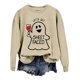 thumbnail image 1 of De Sudadera con capucha de fantasma de Halloween para mujer, Let's Get Sheet Faced, divertida sudadera con gráfico de vino, rosa, 1 of 4