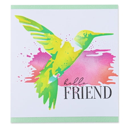 Sizzix Layered Stencils Scrapbooking Watercolor Design, 4 Pack