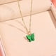 thumbnail image 3 of Collar elegante de mariposa con dije de aleación, gargantilla, cadena para fiesta, joyería para mujer Verde, 3 of 9