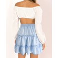 thumbnail image 2 of Women's Summer Cute High Waist Ruffle Skirt Floral Print Swing Beach M., 2 of 8