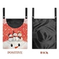 thumbnail image 7 of ZIATUBLE Christmas Snowman Clothes Pin Storage Bag Snowflakes Laundry Clothes Pin Bag 2 Pcs Stretchy Hanging Can Storage Organizer Pantry for Home Outdoor Supply Clothespin Bags, 7 of 7
