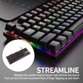 thumbnail image 6 of RGB 87 Keys Gaming Real Mechanical Keyboard -Resistant Design Waterproof for Working or Gaming Space Saving Compact Device B, 6 of 10