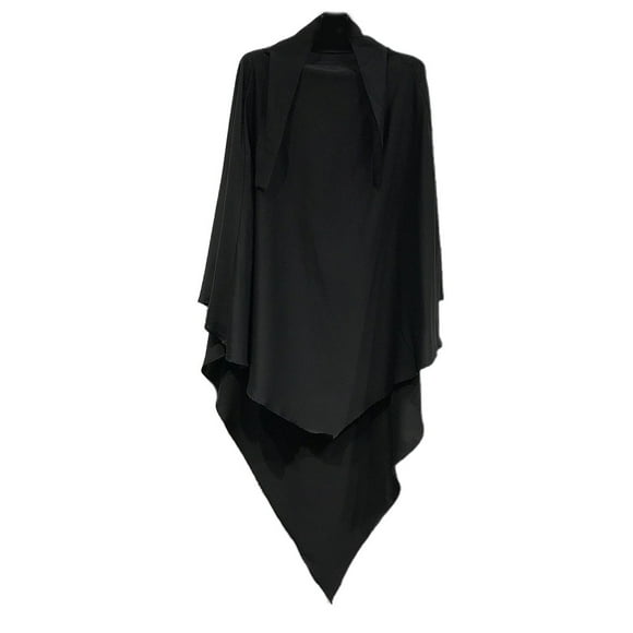 SEFUONI Islamic Prayer Hijab Khimar Muslim Women Niqab Ramadan Overhead Solid Color