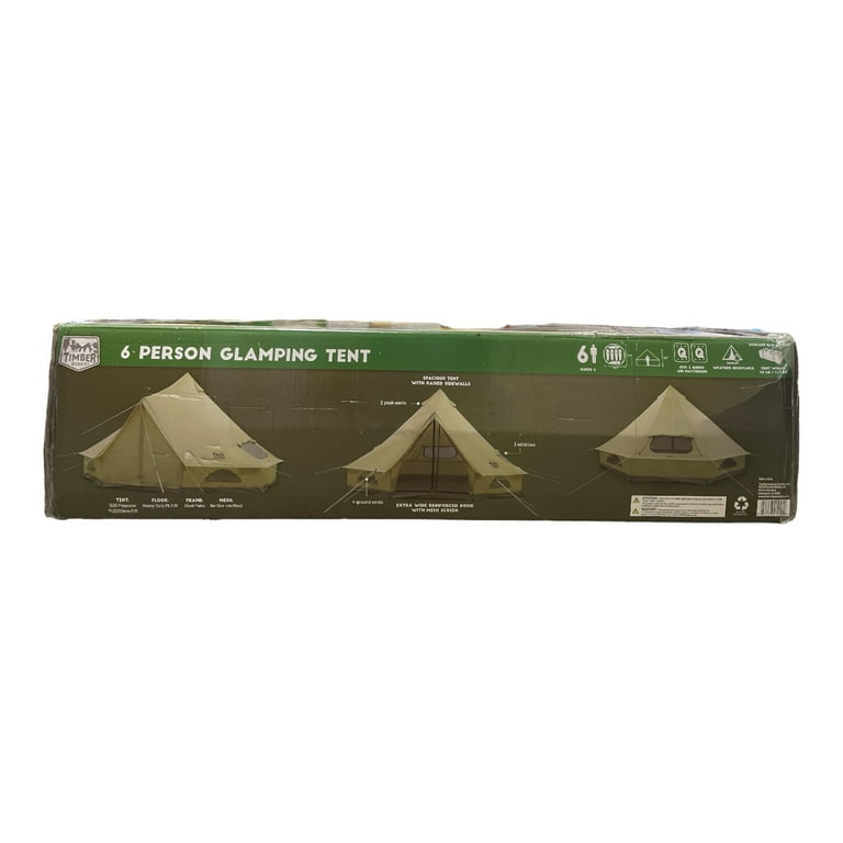 Timber Ridge 6-Person Durable & Spacious Glamping Tent Timber Ridge 6-Person Durable & Spacious Glamping Tent