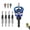 Blue, variant on Two-Flute Counterbore with Adjustable Depth Stop, Four-Flute Tapered Drill Bits and Adjustable Depth Stop Collar, 2-in-1 Drill Countersink Stop Colla, Adjustable Hex Screw Depth Stop Collar (Red)