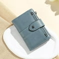 thumbnail image 7 of Small Womens Wallet Compact Leather RFID Blocking Zipper Coin Pocket Card Holder Bifold Ladies Purse with ID Window, 7 of 7