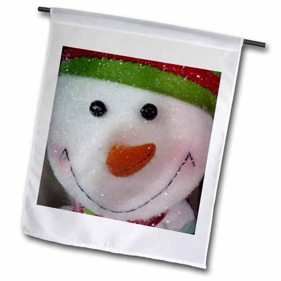 3dRose, Happy Snowman, 12 x 18 inch Garden Flag