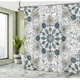 thumbnail image 4 of Ambesonne Ethnic Shower Curtain, Vintage Abstract Flower Art, 69"Wx75"L, Slate Blue, 4 of 4