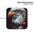 thumbnail image 2 of Pofeuu USA Bald Eagle Print Coasters for Drinks, 4Pack PU Leather Coasters, Bar Drink Coasters for Tabletop Protection, Furniture from Damage-Square, 2 of 6