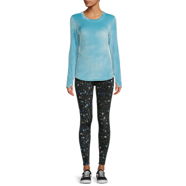 ClimateRight by Cuddl Duds Women's Velour Top and Leggings Thermal