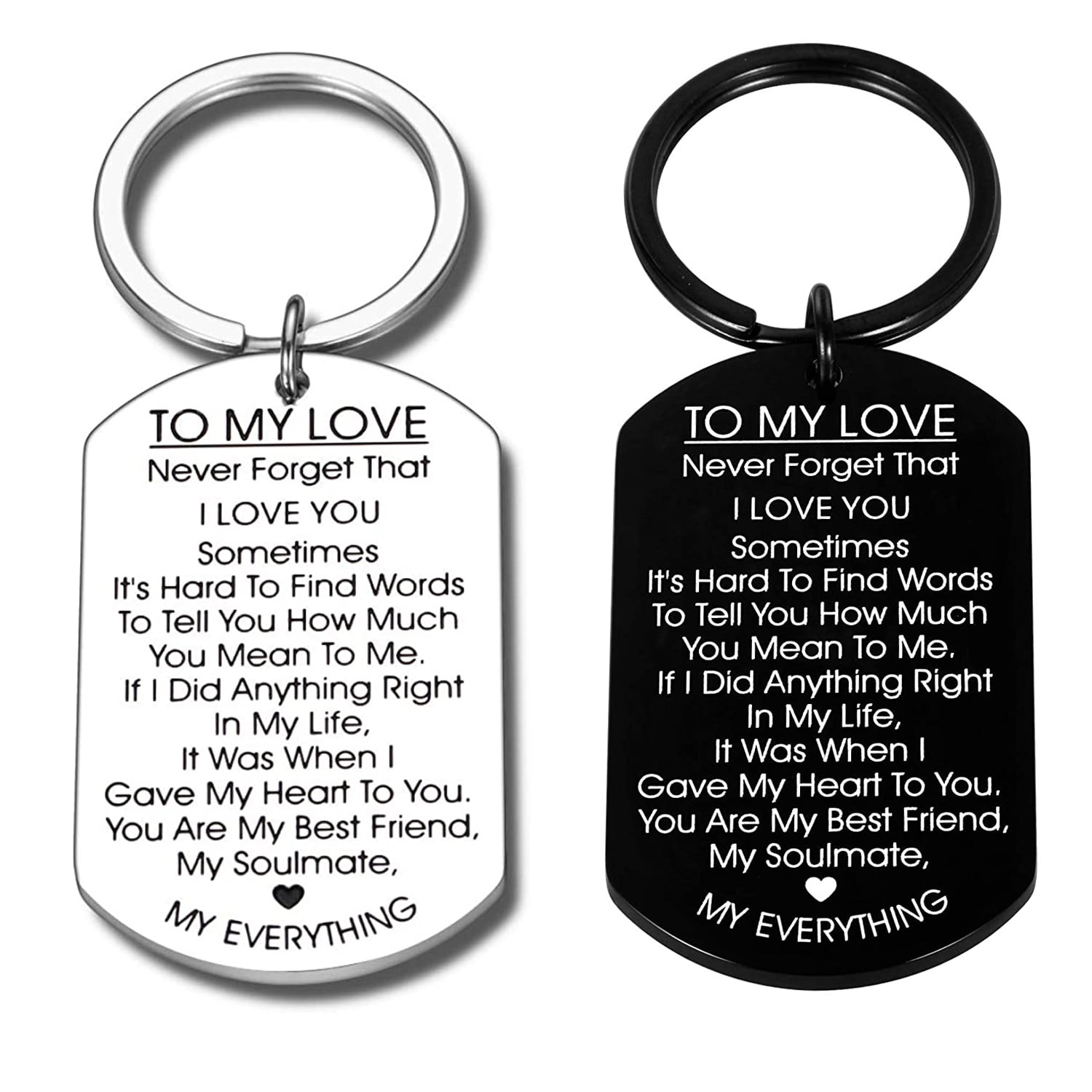 To My Love Keychain Gift For Husband Wife Anniversary Valentine's Day Birthday 