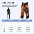 thumbnail image 4 of Lsque Gold Flame Pattern Wolf Print Men's Pajama Pants, Lounge Pant - Comfortable Home Wear,Elastic Waistband, Stylish Design-X-Large, 4 of 9