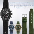 thumbnail image 2 of Pulsera azul y verde de alta calidad para reloj IWC de piel auténtica de nailon Big Pilot Little Prince Mark 18, correa de reloj de 20, 21 y 22 mm, 2 of 5