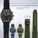 thumbnail image 2 of Pulsera azul y verde de alta calidad para reloj IWC de piel auténtica de nailon Big Pilot Little Prince Mark 18, correa de reloj de 20, 21 y 22 mm, 2 of 5
