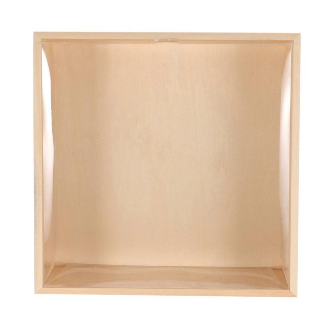 Wooden Gift Box with Transparent Window, Lightweight Square Wood Packaging Box for Small Gifts, Crafts, and Candy