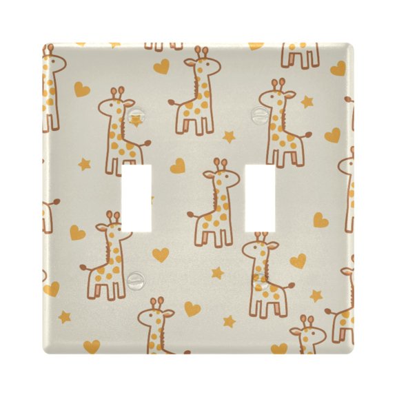 Light Switch Cover Giraffe Heart Five-pointed Star Plates Faceplate Decorative Switch Plate for Bedroom Home Decor