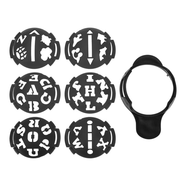 Shisuyan Alphabet Markers Black 1 Set 3.1x2in