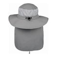 thumbnail image 2 of Orolay Unisex Outdoor Hats Wide Brim Sun Hat with Neck Flap Cover UPF 50+,Lightgrey, 2 of 5