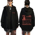 thumbnail image 2 of Sudadera con capucha de doble cara para hombre y mujer, chaqueta con cremallera de gran tamaño con estampado de salida francesa de TV Girl, sudaderas de algodón de lana Unisex, 2 of 5