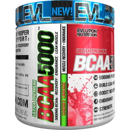 Evlution Nutrition BCAA 5000 Powder, Cherry Limeade, 30 (Best Bcaa Nutrition Facts)