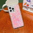 thumbnail image 4 of Compatible with iPhone 14 Pro Gliiter Phone Case for Women,Cute Sparkle Colorful Case Pink Soft Protective Shockproof Phone Cover for iPhone 14 Pro - 6.1 inch (MaHua-Heart), 4 of 7