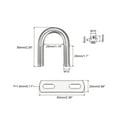 thumbnail image 2 of Unique Bargains Round U-Bolts 3 Sets 29mm Inner Width 58mm Length M10 with Nuts and Plates, 2 of 5
