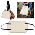 thumbnail image 1 of Xihbxyly Bolsa para Transportar Leña, Lona Encerada Duradera de 590 G, Revestimiento Impermeable, Elegante Logotipo de Cuero, Accesorio para Acampar Al Aire Libre, Chimenea para El Hogar, Tamaño Gran, 1 of 2