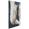 thumbnail image 3 of "Silver Elegance I & II", Abstract Artwork Rendered on Silver Shagreen Wrapped Canvas Wall Art Set, sized 72"x22", 3 of 12