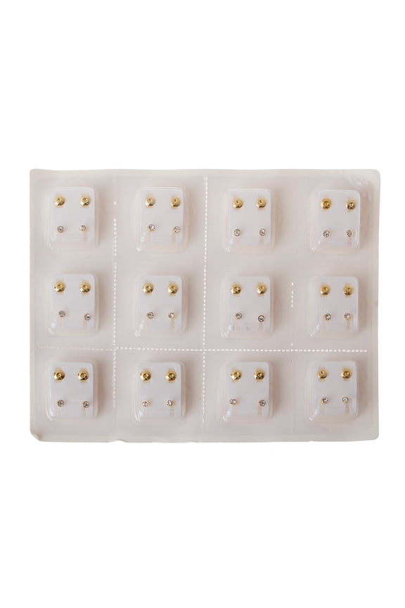 ✪ Ear Piercing Earrings Silver Stainless Mini 3/5mm Clear CZ Studs Studex System Tragus Cartilage Piercing Jewelry