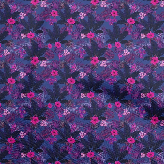 oneOone Polyester Spandex Blue Fabric Florals Sewing Craft Projects Fabric Prints By Yard 56 Inch Wide