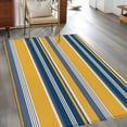 thumbnail image 3 of 3'x5' Area Rugs, Yellow Blue Striped Indoor Outdoor Area Rug for Living Room Bedroom, Farmhouse Vintage Stripe Washable Bathroom Rugs Kitchen Floor Carpet Mats Home Decor Aesthetic, 3 of 8