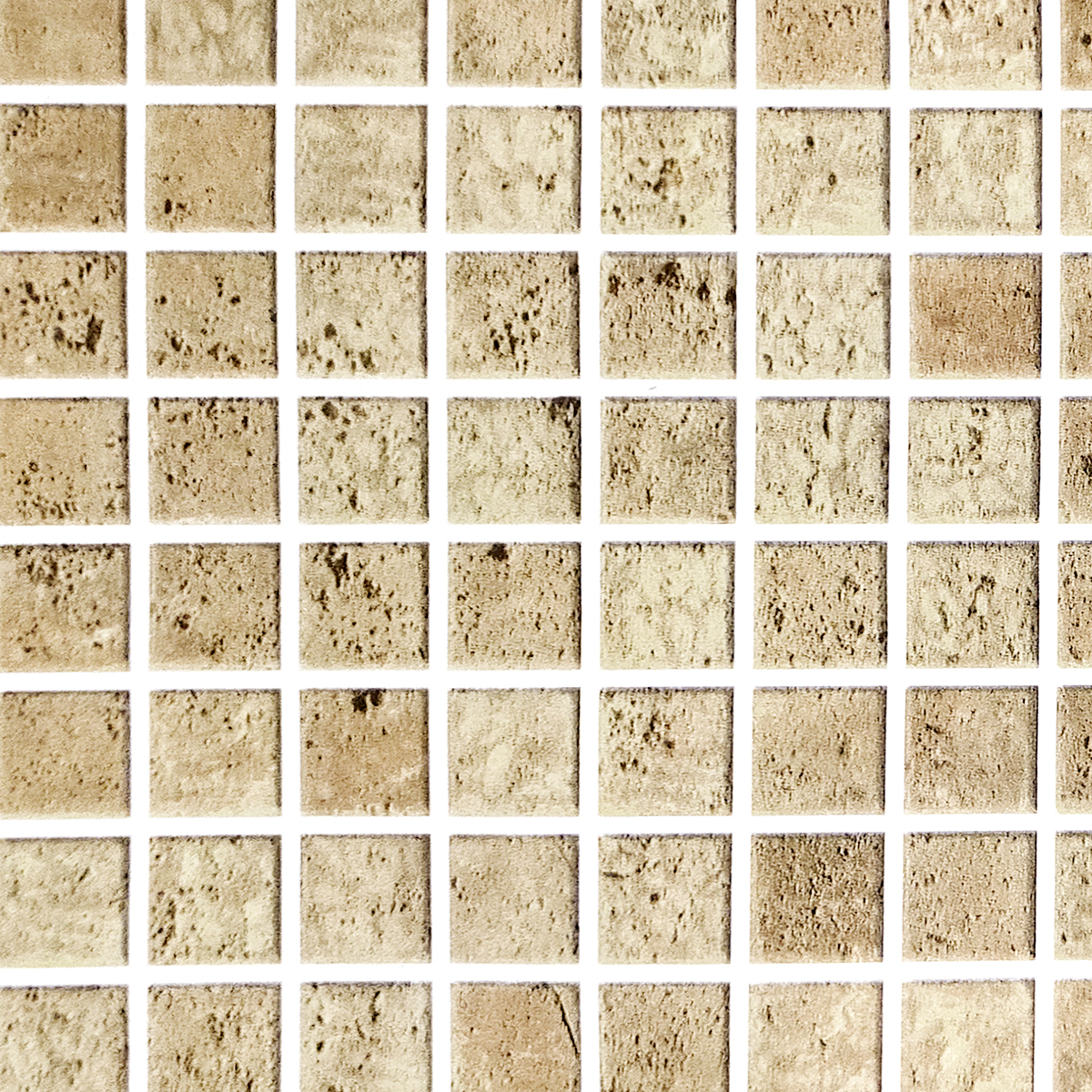 Dundee Deco Peel and Stick Self Adhesive Wallpaper - Beige Rust Sepia Distressed Squares, 18 ft x 24 in