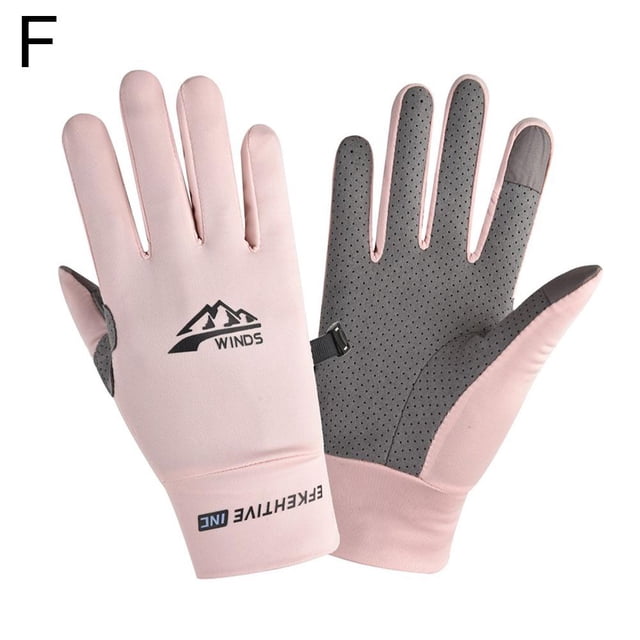 Guantes de protección solar para hombre, deportivos, fitness, sin dedos, de verano, finos, de seda helada, transpirables, para pesca, ciclismo, conducción, de medio dedo, para mujer