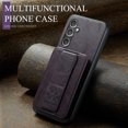 thumbnail image 3 of Allytechgroup Wallet Case for Samsung Galaxy A16 5G, RFID Blocking Premium PU Leather Cards Holder Retro Shockproof Scratch Resistance Phone Case for Women Men, Purple, 3 of 9