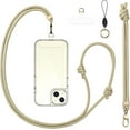 thumbnail image 1 of czcpp-Anti-Theft Phone Lanyard Crossbody & Wrist Strap | 2 Phone Tabs, Secure Lock Design | Universal for All Phones | Adjustable Strap with Premium Metal Buckles | Skin-Friendly Nylon Beige, 1 of 4