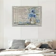 thumbnail image 5 of Farmhouse Daisy Wall Art Rustic Country Blue Flower Pictures Wall Decor Floral Just Breathe Painting Canvas Print Framed Home Artwork for Living Room Bedroom Bathroom Office 12"x16", 5 of 6