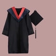 thumbnail image 2 of FYEGRE Academic Graduation Robe with Mortarboard Cap, Formal Graduation Gown Set for University Students, Classic Academic Regalia for Commencement Ceremony Red M, 2 of 4