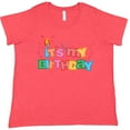 thumbnail image 3 of Inktastic It's My Birthday Letters Women's Plus Size T-Shirt, 3 of 5