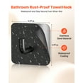 thumbnail image 2 of VEVOR Adhesive Hooks, 4 Pack Self-Adhesive Towel Coat Hooks, Heavy-Duty Wall Hook Hold 15 lbs (Max), Stainless Steel Sticky Hanger, for Bathroom, Kitchen, Hanging Towel, Coat & Keys (Matte Black), 2 of 9