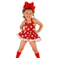 thumbnail image 3 of Youmylove Girls Sleeveless Valentine's Day Dot Printed Romper Lace Bodysuits Dress Headbands Outfits Casual Cartoon Clothing, 3 of 7