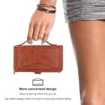thumbnail image 4 of for iPhone 16 Pro Case, for iPhone 16 Pro Wallet Case, Premium PU Leather [Magnetic Flip] [Zipper Pocket] [Wristband] [Card Holder] Detachable Case for iPhone 16 Pro,Brown, 4 of 15