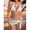 QM-DX297 Argent, variante sur Top-kevin Ensemble Bikini 3 Pcs pour Femme à Fleurs 3D Échancré, Triangle, String, Maillot de Bain avec Jupe de Plage