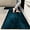 Deep Teal, variant on 2 Pieces Kitchen Rugs, Abstract Non Slip Royal Blue Art Graffiti Modern Comfort Indoor Floor Mat Runner Rug Set for Laundry Office Sink Bathroom (17"x48"+17"x24")